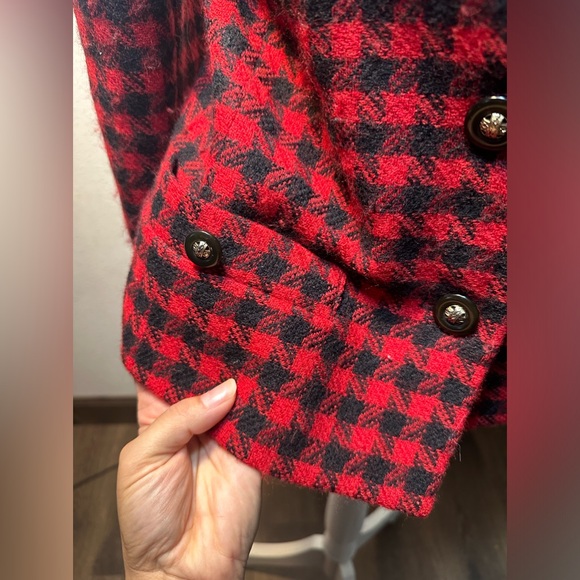 Vintage 90s Amanda smiths petites woman plaid wool blazer size 6p - Picture 10 of 14